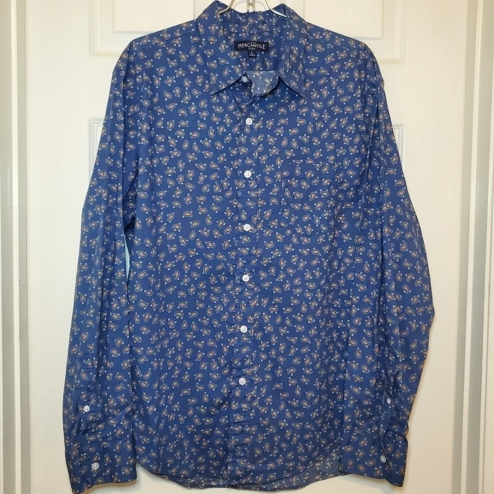 J Crew Shirt Mens Large Paisley Colorful All Over Print Loud Party Mercantile